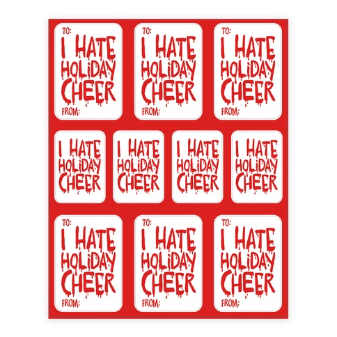 I Hate Holiday Cheer Sticker Sheet