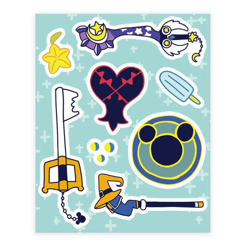 Kingdom Hearts Stickers Sticker Sheet