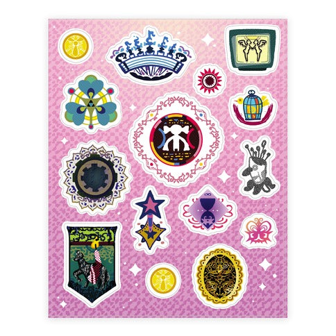 Madoka Magica Witches Kiss  Sticker Sheet