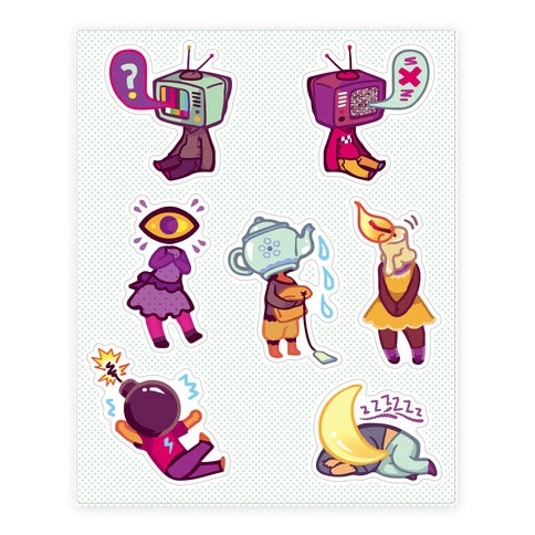 Object Head  Sticker Sheet