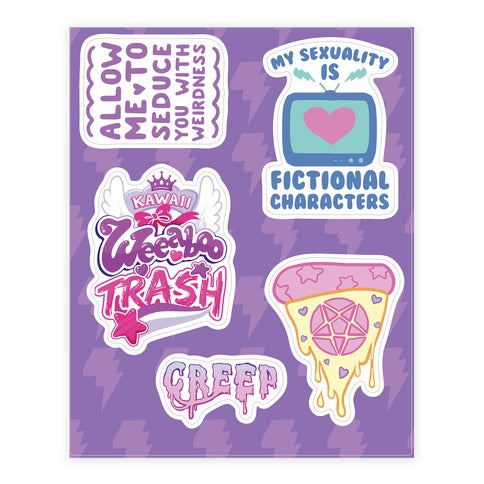 Pastel Kawaii Internet  Sticker Sheet