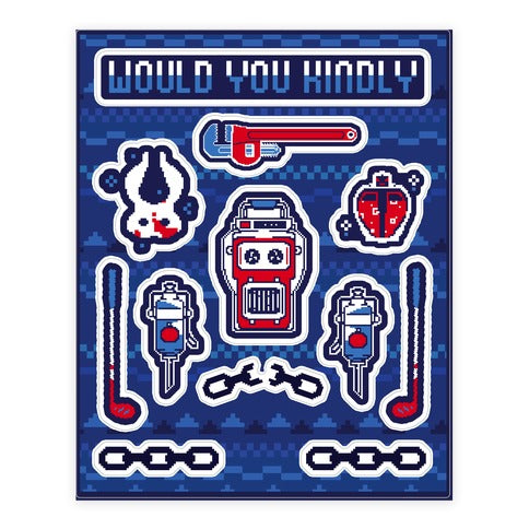 Pixel Bioshock  Sticker Sheet
