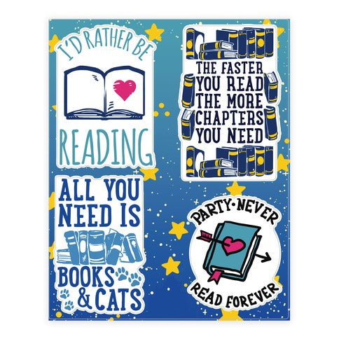 Read Forever  Sticker Sheet