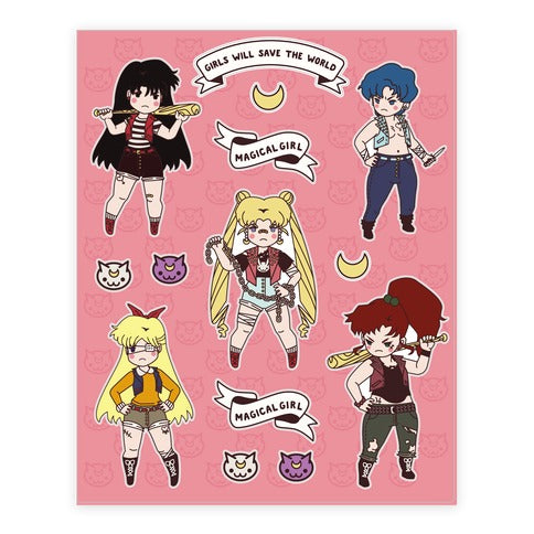 Rebel Girls Will Save The World Sticker Sheet
