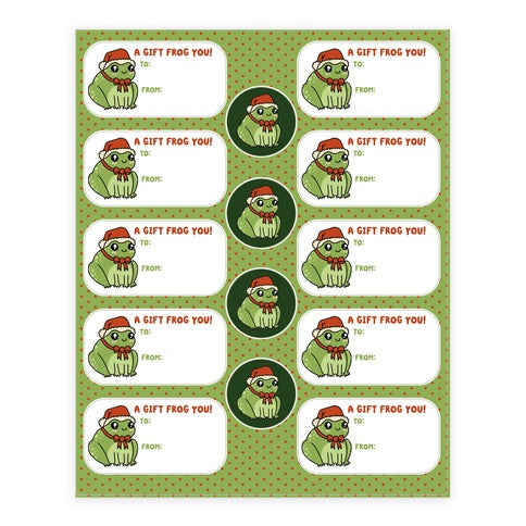 Santa Frog Is Comin' To Town Sticker Sheet