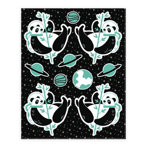 Space Panda Sticker Sheet