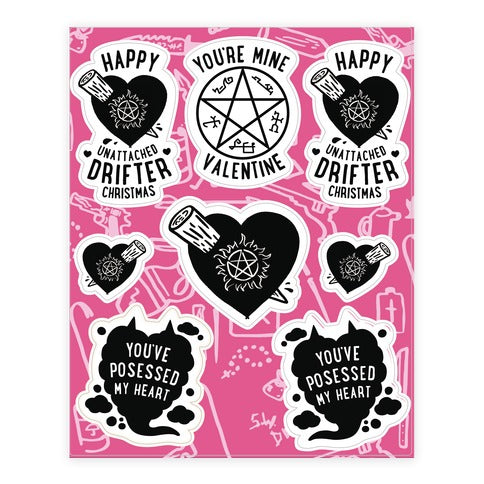 Supernatural Valentine's Day  Sticker Sheet