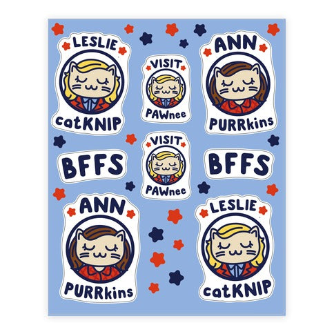 Visit Pawnee Cats  Sticker Sheet