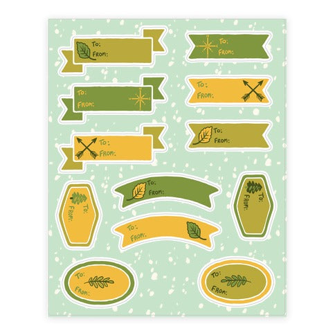 Wanderlust Nature Gift Tags Sticker Sheet