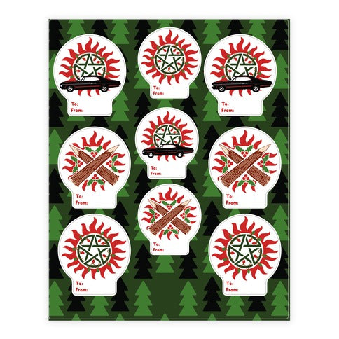 Winchester Family Christmas  Sticker Sheet