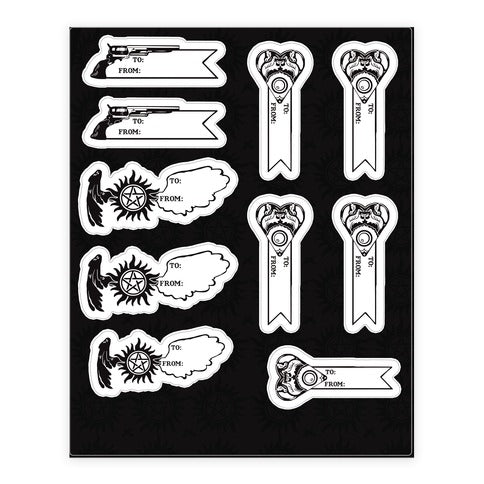 Winchester Gift Tags Sticker Sheet