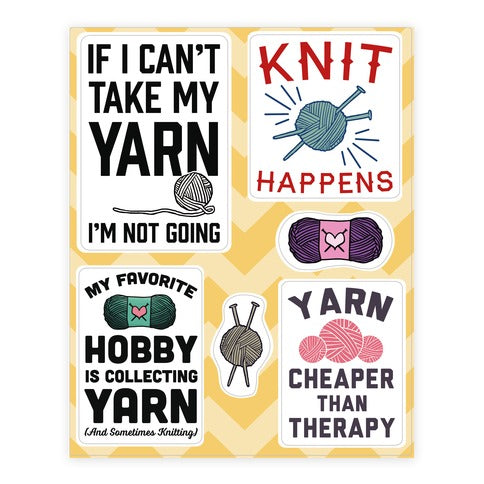 Yarn  Sticker Sheet