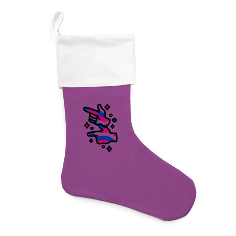 Bisexual Pride Finger Guns Stocking