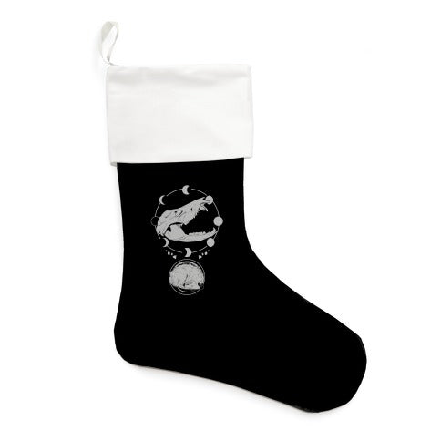 Occult Trash Possum White Print Stocking