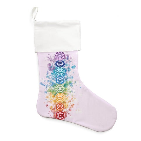 Watercolor Chakra Symbols Stocking