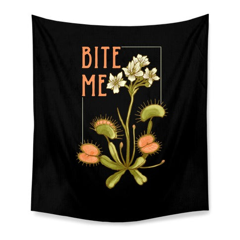 Bite Me Venus Flytrap Tapestry