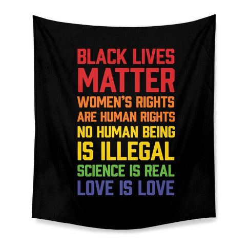 Black Lives Matter List Tapestry