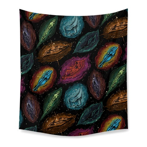 Cosmic Vulva Pattern Tapestry