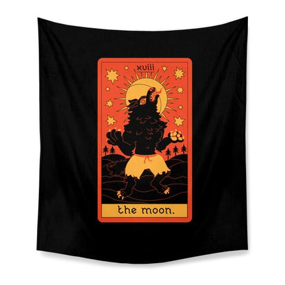 The Moon Werewolf Tarot Tapestry