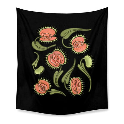 Venus Flytrap Vulvas Tapestry