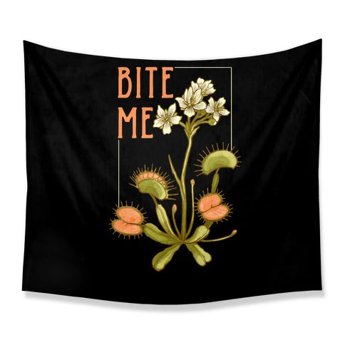 Bite Me Venus Flytrap Tapestry