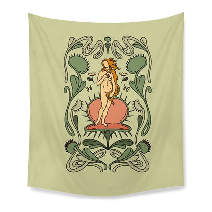 The Birth of Venus Fly Trap Tapestry