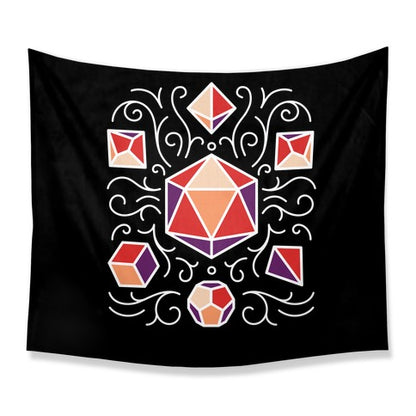 DnD Dice Set Pattern Tapestry