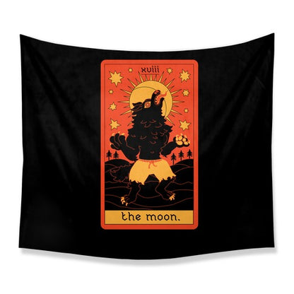The Moon Werewolf Tarot Tapestry