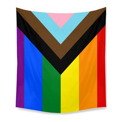 Progress Pride Flag Tapestry