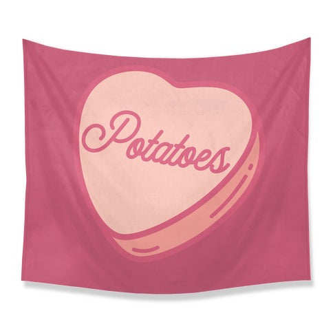 Potatoes Candy Heart Tapestry