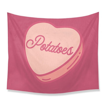 Potatoes Candy Heart Tapestry