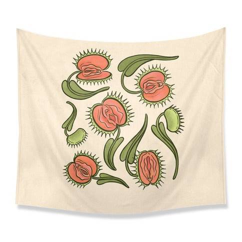 Venus Flytrap Vulvas Tapestry