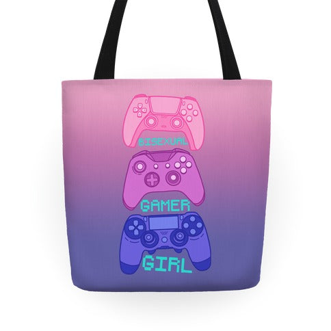 Bisexual Gamer Girl Tote Bag