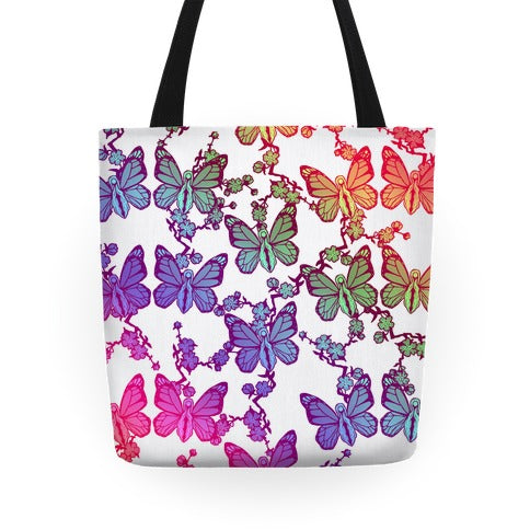 Butterfly Vagina Pattern Tote Bag