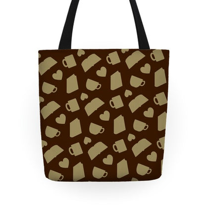 Coffee, Books, & Hearts Tote Bag