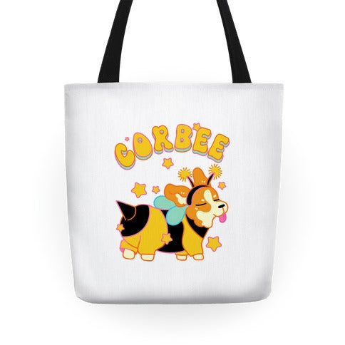 Corbee Corgi in a Bee Costume Tote Bag