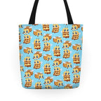 Cute Cubic Bee Pattern Tote Bag