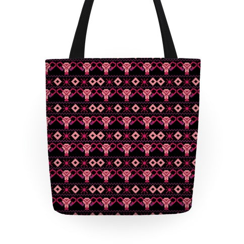 Cuterus Uterus Pattern Tote Bag