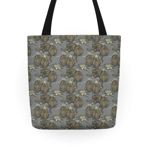 Face Hugger Pattern Tote Bag