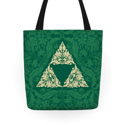 Floral Triforce Tote Bag