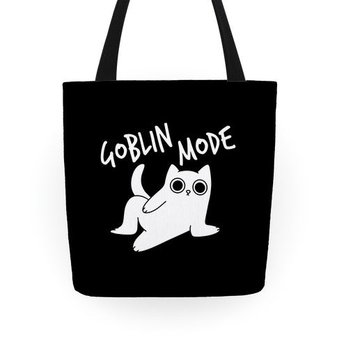 Goblin Mode Cat Tote Bag