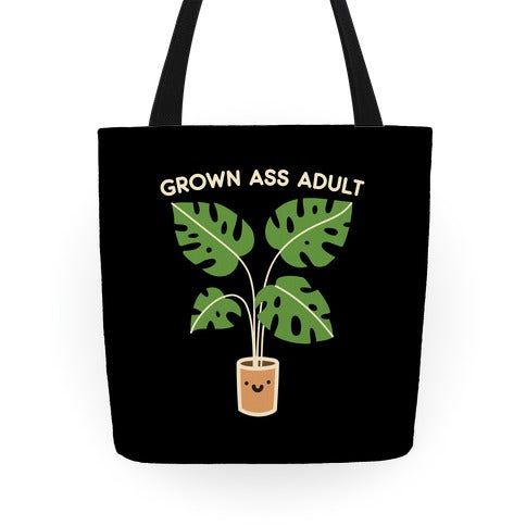 Grown Ass Adult Monstera Tote Bag