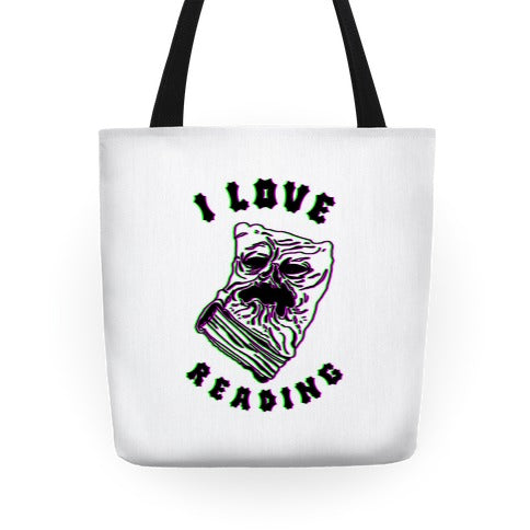 I Love Reading (The Necronomicon) Tote Bag