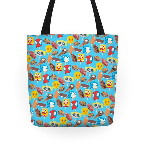 Ice Cream Truck Treats Pattern Tote Bag