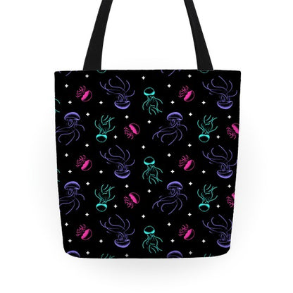 Jellyfish Glow Pattern Tote Bag