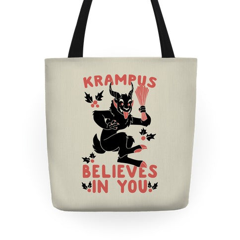 Krampus Believes in You Tote Bag