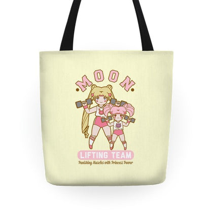 Moon Lifting Team Parody Tote Bag