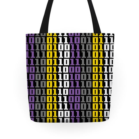 Non-Binary Code Tote Bag