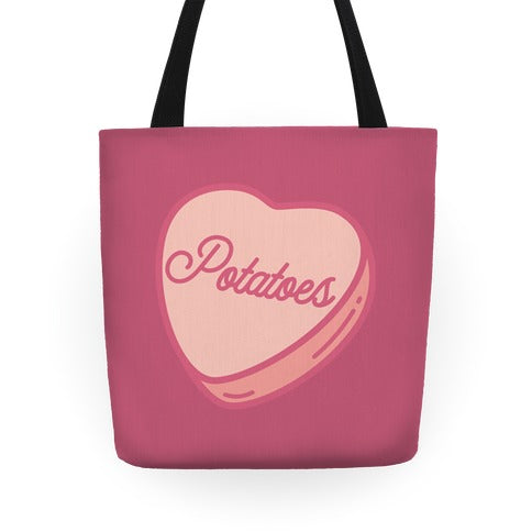 Potatoes Candy Heart Tote Bag