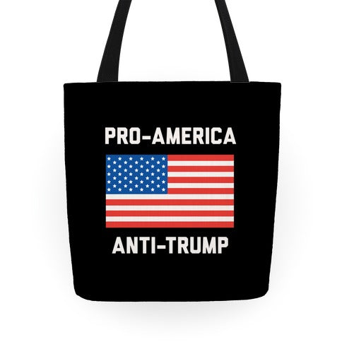 Pro-America Anti-Trump Tote Bag